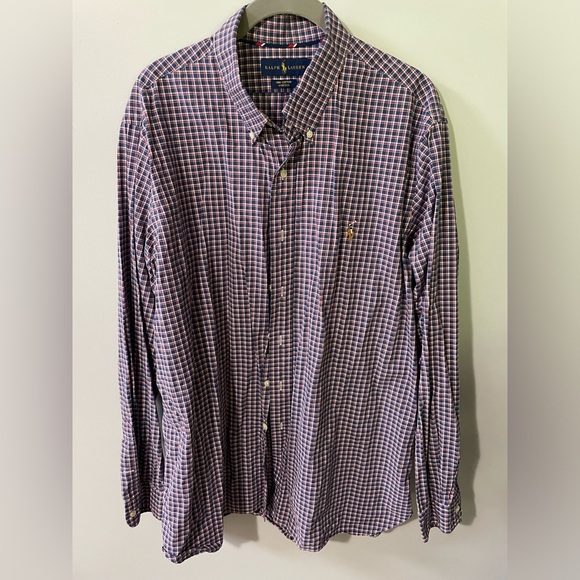 Ralph Lauren long sleeve plaid casual shirt - Picture 1 of 6
